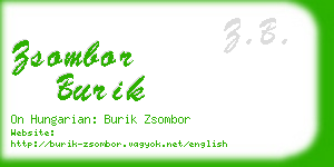 zsombor burik business card